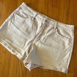 Universal Thread midi acid washed purple denim shorts